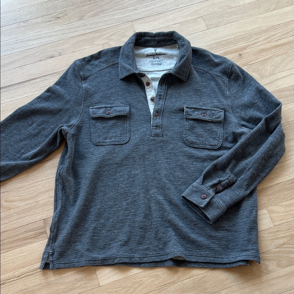 Tommy Bahama Charcoal Button Down Shirt